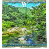 モノグラムバラルタリバーサウス0366 シャワーカーテン (正面)