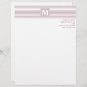 モノグラムバラ石英ストライプ材 レターヘッド (正面/裏面)