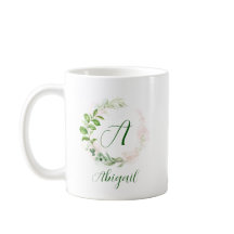 モノグラムバラ金ゴールドおよびグリーン幾何学リース