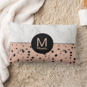 モノグラムバラ金ゴールドアニマルプリント及び大理石パターン ランバークッション (ブランケット)