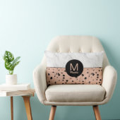 モノグラムバラ金ゴールドアニマルプリント及び大理石パターン ランバークッション (椅子)