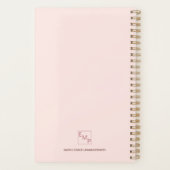 モノグラムバラ金ゴールドイニシャル エレガント プランナー手帳 (裏面)