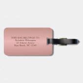 モノグラムバラ金ゴールドガーリースクリプト名前をカスタムする ラゲッジタグ (裏面横)