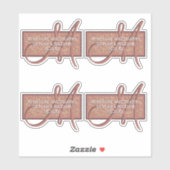 モノグラムバラ金ゴールドグリッターありがとうまたはアドレス シール (シート)