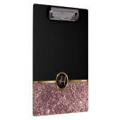 モノグラムバラ金ゴールドグリッターデザイン クリップボード (右)