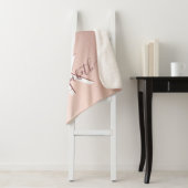 モノグラムバラ金ゴールドグリッターピンクスパークル名 シェルパブランケット (インサイチュ)