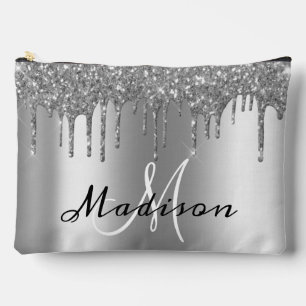 モノグラムバラ金ゴールドグリッタールックドリップガーリー アクセサリーポーチ