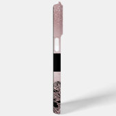 モノグラムバラ金ゴールドグリッター Case-Mate iPhoneケース (裏面 / 右)