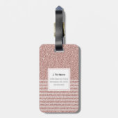 モノグラムバラ金ゴールドストライプグリッターガーリー ラゲッジタグ (裏面縦)