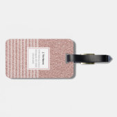 モノグラムバラ金ゴールドストライプグリッターガーリー ラゲッジタグ (裏面横)