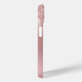 モノグラムバラ金ゴールドドリップグリッター赤面ピンクトレンディー Case-Mate iPhoneケース (裏面 / 右)