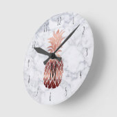 モノグラムバラ金ゴールドパイナップル ラウンド壁時計 (傾斜)