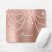 モノグラムバラ金ゴールドパールダイヤモンドグきらきら光るラム マウスパッド (マウス)