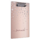 モノグラムバラ金ゴールドピンクスクリプモダントダイヤモンド クリップボード (右)