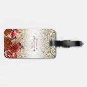 モノグラムバラ金ゴールドフローラ金ゴールドグリッター ラゲッジタグ (裏面横)