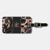 モノグラムバラ金ゴールドブラックマーブル ラゲッジタグ (正面横)