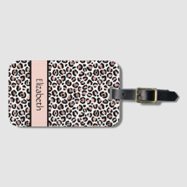 モノグラムバラ金ゴールドブラックレオパード印刷 ラゲッジタグ