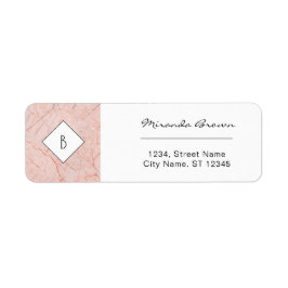 モノグラムバラ金ゴールドマーブル差出人住所ラベル ラベル