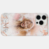 モノグラムバラ金ゴールド大理石&写真 Case-Mate iPhoneケース (裏面 (横))