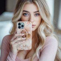 モノグラムバラ金ゴールド大理石&写真