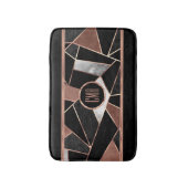 モノグラムバラ金ゴールド抽象芸術パターン バスマット (正面縦)