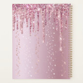 モノグラムバラ金ゴールド滴下グリッタースパークル プランナー手帳 (裏面)