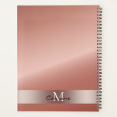 モノグラムバラ金ゴールド滴下グリッター金属日報 プランナー手帳 (裏面)