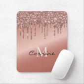 モノグラムバラ金ゴールド滴下グリッター金属 マウスパッド (マウス)