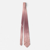 モノグラムバラ金ゴールド赤面グリッターパーティーネックタイ ネクタイ (裏面)