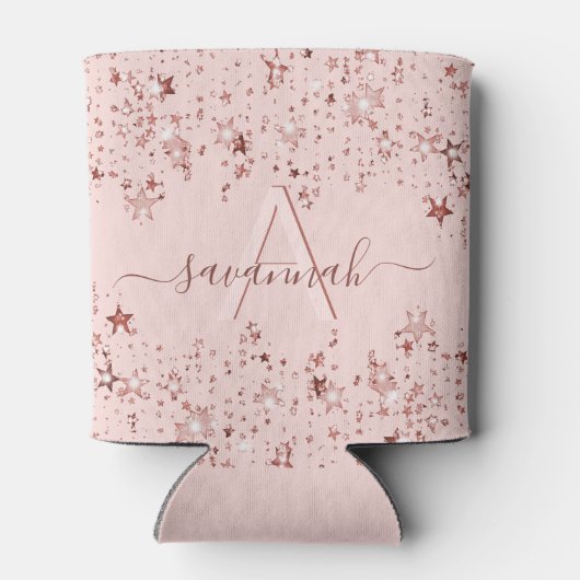 モノグラムバラ金ゴールド赤面星パーティー 缶クーラー (裏面)