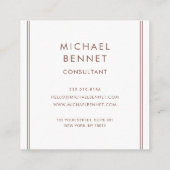 モノグラムバラ金ゴールド金属箔コンサルタント スクエア名刺 (裏面)