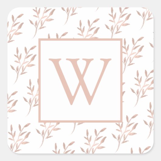 モノグラムバラ金ゴールド スクエアシール (正面)