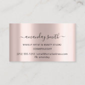 モノグラムバラ銀はさみ美容用額縁 名刺 (裏面)