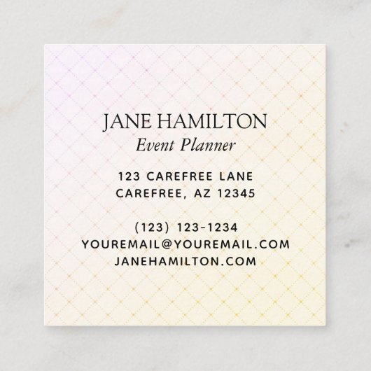 モノグラムバルーンイベントプランナー スクエア名刺 (裏面)