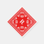 モノグラムバンダナパターン スタンダードカクテルナプキン (角)