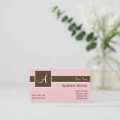 モノグラムバンドピンク&ブラウンの名刺 名刺 (スタンド正面)