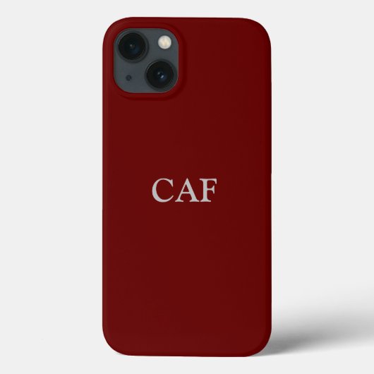 モノグラムバーガンディーマルーン濃い赤白 Case-Mate iPhoneケース (裏面)
