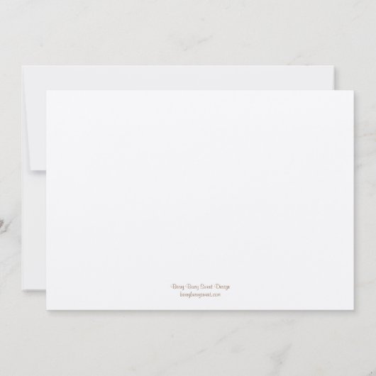 モノグラムバーズ結婚式招待状ラテ 招待状 (裏面)