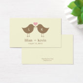 モノグラムバード結婚式の引き出物ラベル-ラテ (デスク)