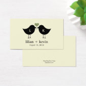 モノグラムバード結婚式の引き出物ラベル- Sage (デスク)