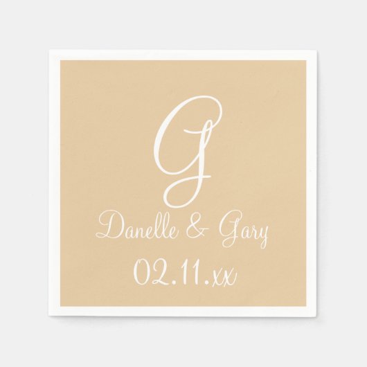 モノグラムバーラップタンプレミアムナカラフルプキンス スタンダードカクテルナプキン (正面)