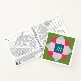 モノグラムバーンキルトレシピブック ノートブック