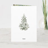 モノグラムパインリースクリスマスフォトホリデーカード シーズンカード (裏面)