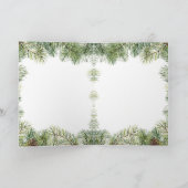 モノグラムパインリースクリスマスフォトホリデーカード シーズンカード (内部)