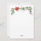 モノグラムパインリースクリスマスフォトホリデーカード シーズンカード (裏面)