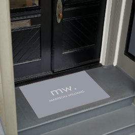 モノグラムパステルエレガントミスタイリッシュミラモダンリスト ドアマット