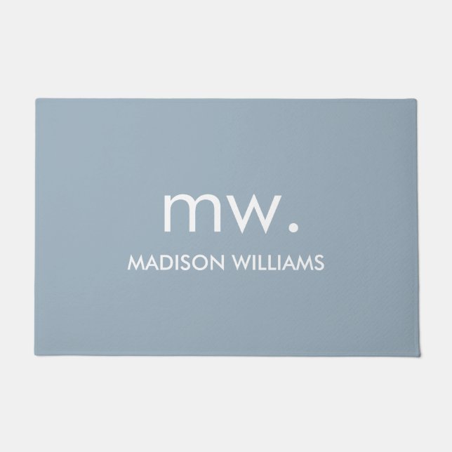 モノグラムパステルエレガントミスタイリッシュミラモダンリスト ドアマット (正面)