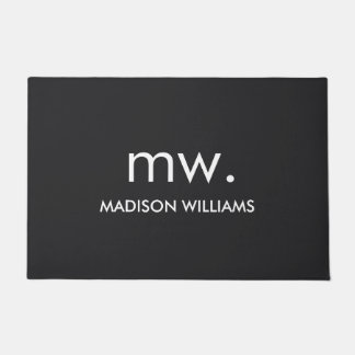 モノグラムパステルエレガントミスタイリッシュミラモダンリスト ドアマット