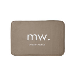 モノグラムパステルエレガントミスタイリッシュミラモダンリスト バスマット