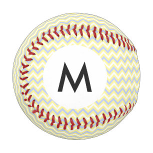 モノグラムパステルシェブロンパターン 野球ボール